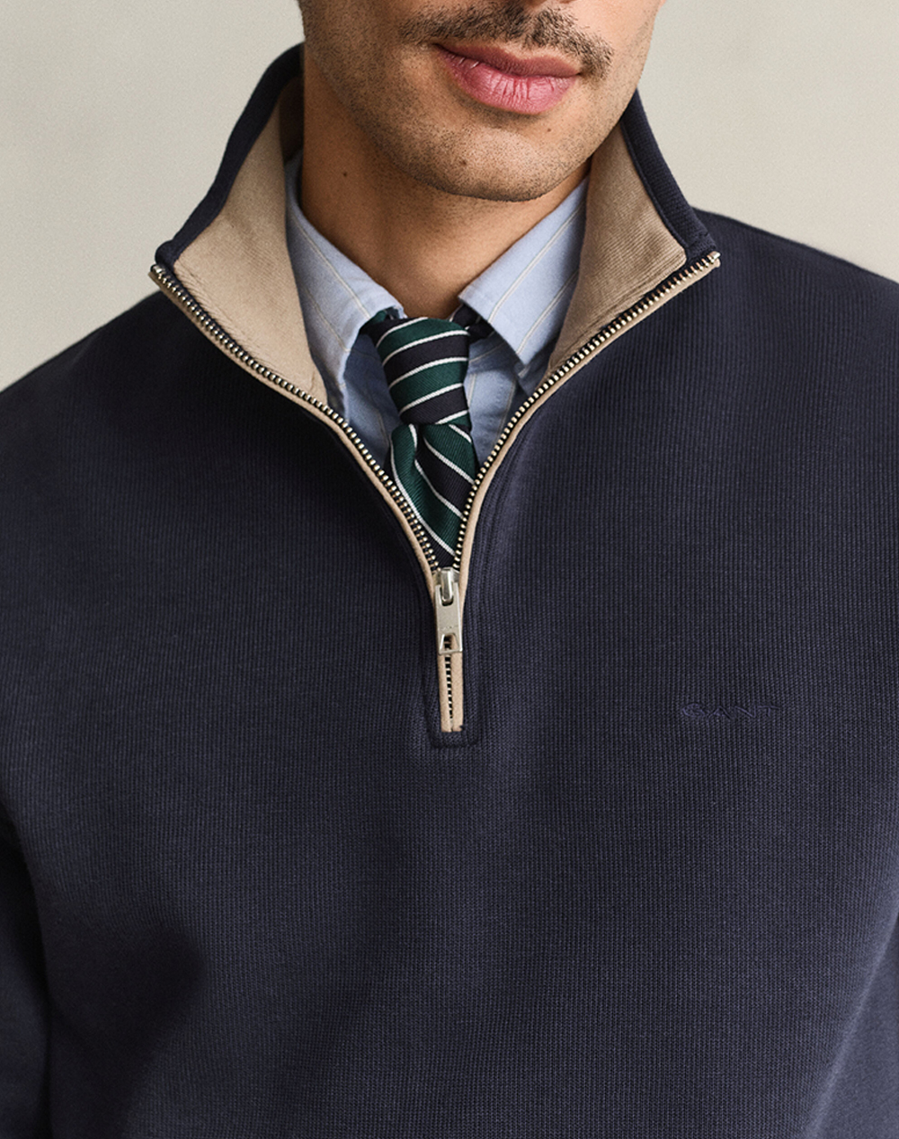 GANT СУИЧЪР С ДЪЛГИ РЪКАВИ SACKER RIB HALF ZIP