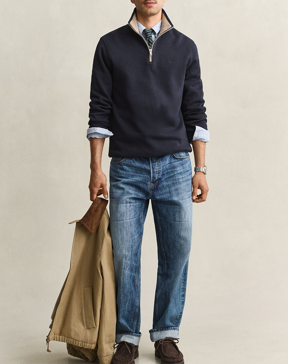 GANT СУИЧЪР С ДЪЛГИ РЪКАВИ SACKER RIB HALF ZIP