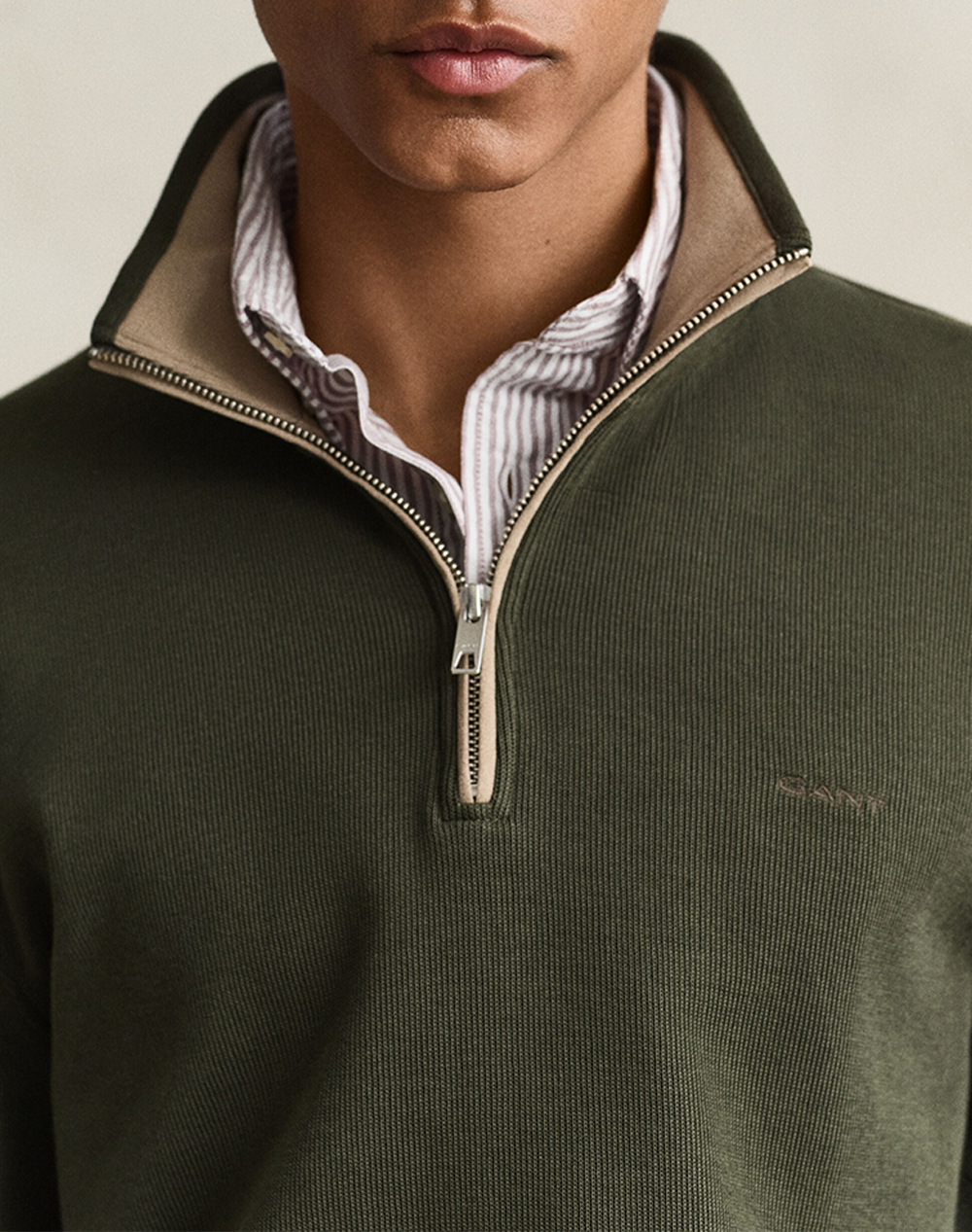 GANT СУИЧЪР С ДЪЛГИ РЪКАВИ SACKER RIB HALF ZIP