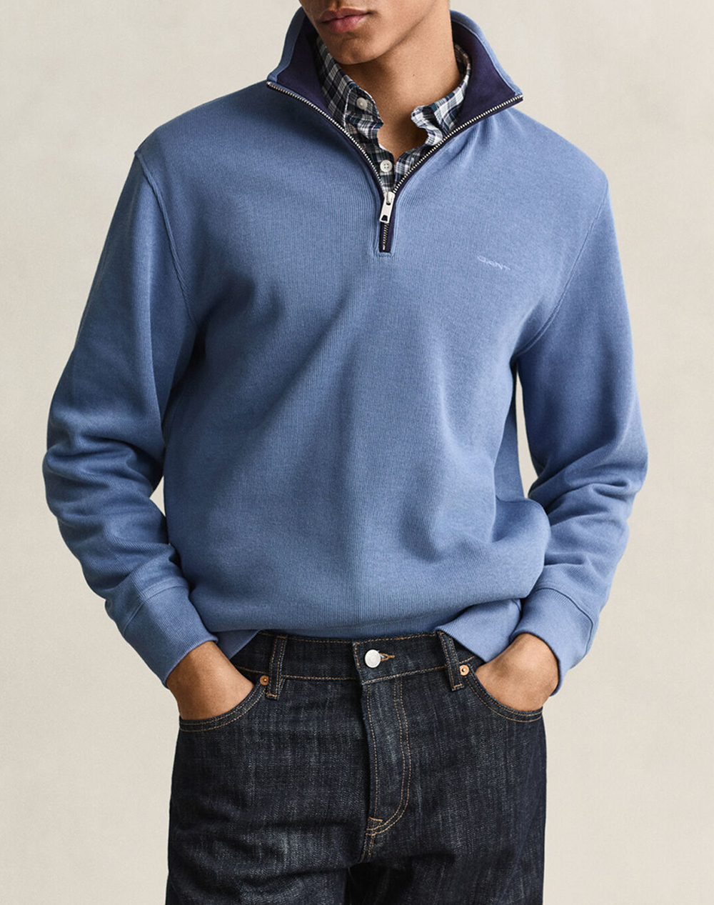 GANT СУИЧЪР С ДЪЛГИ РЪКАВИ SACKER RIB HALF ZIP