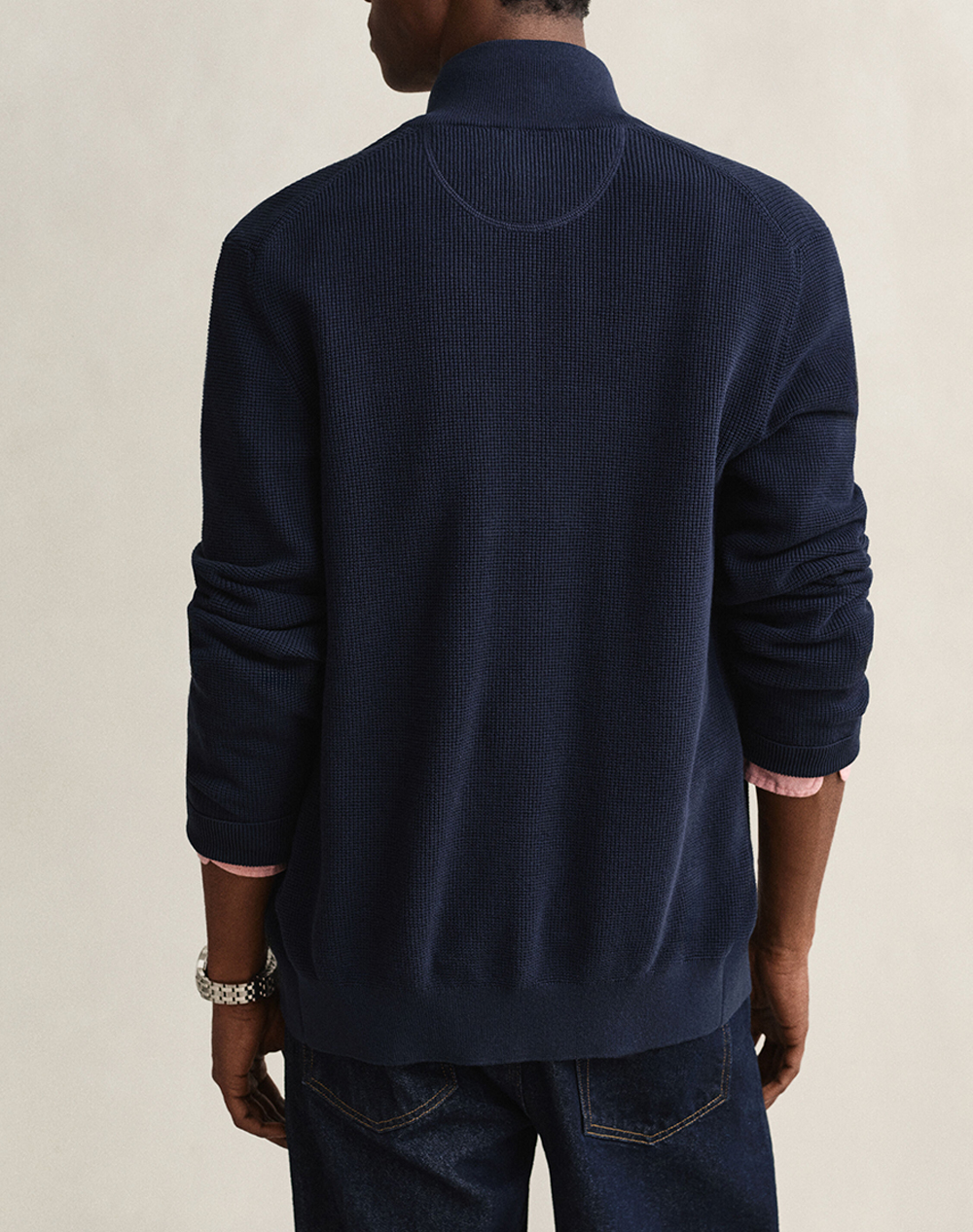 GANT ПЛЕТЕНА ЖИЛЕТКА MICRO TEXTURED COTTON ZIP CARDIGAN