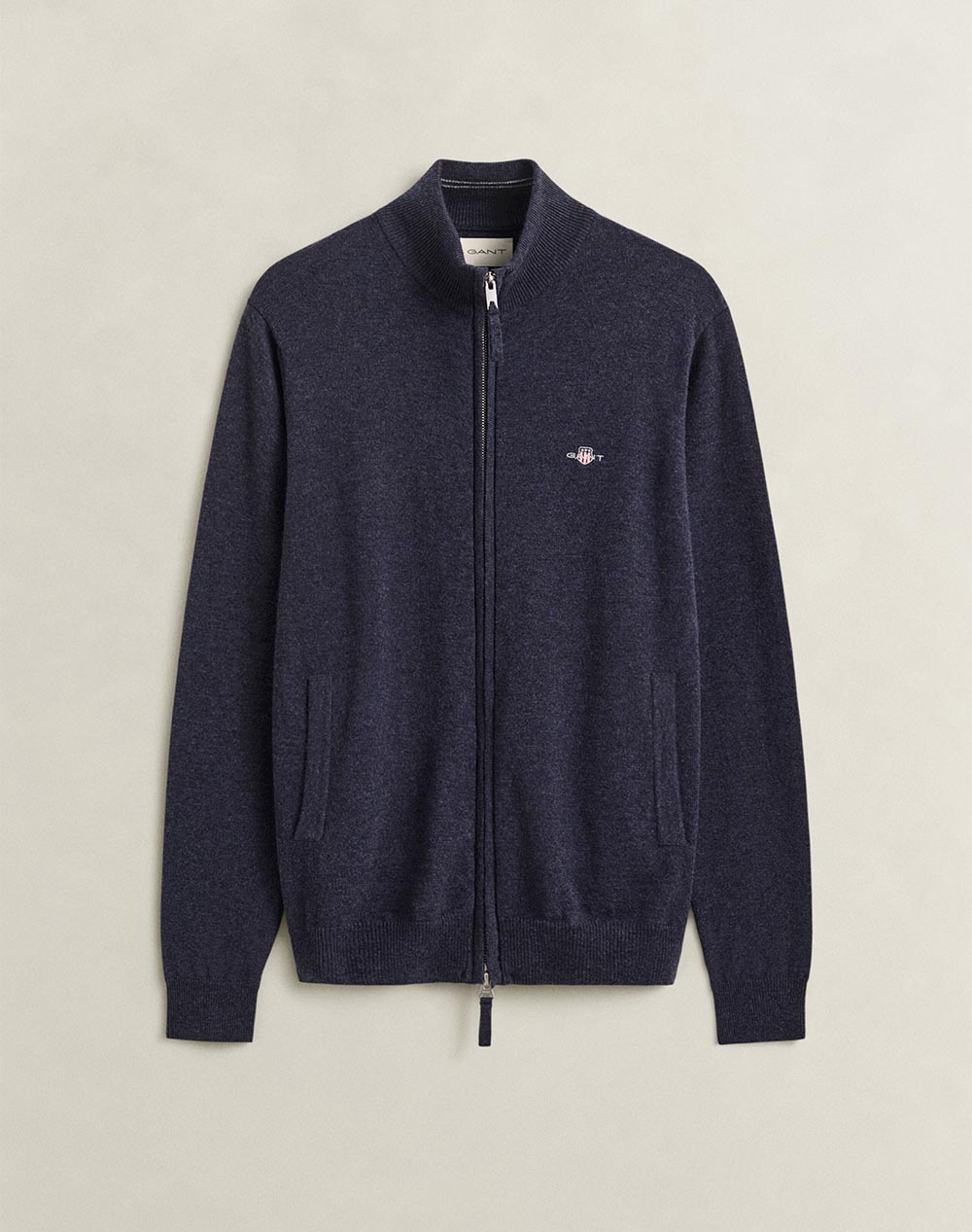 GANT ПЛЕТЕНА ЖИЛЕТКА SUPERFINE LAMBSWOOL ZIP CARDIGAN