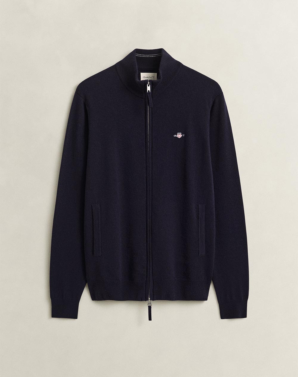 GANT ПЛЕТЕНА ЖИЛЕТКА SUPERFINE LAMBSWOOL ZIP CARDIGAN