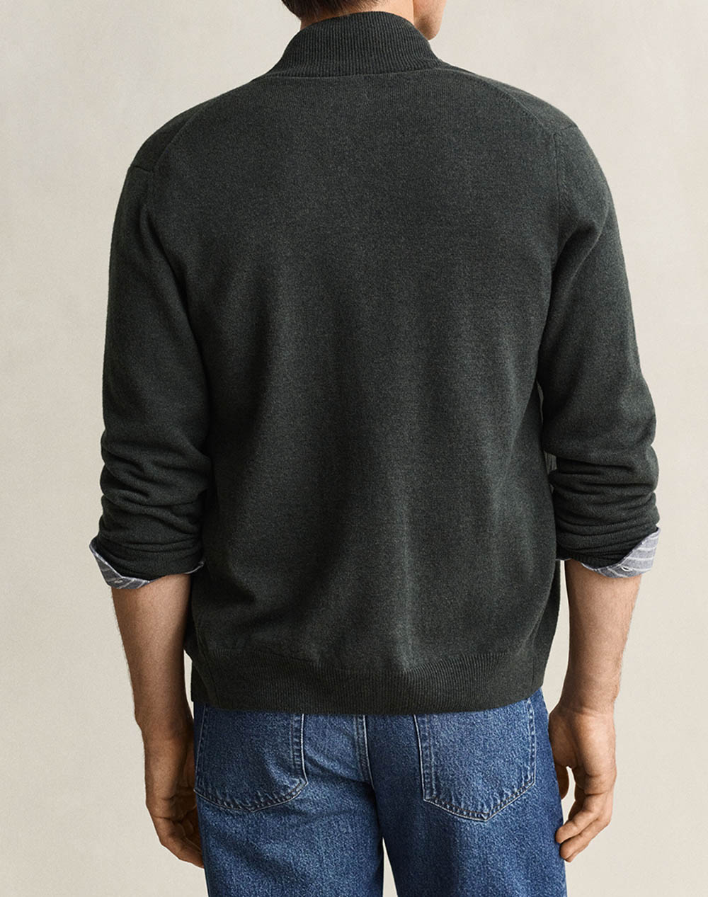 GANT ПЛЕТЕНА ЖИЛЕТКА SUPERFINE LAMBSWOOL ZIP CARDIGAN