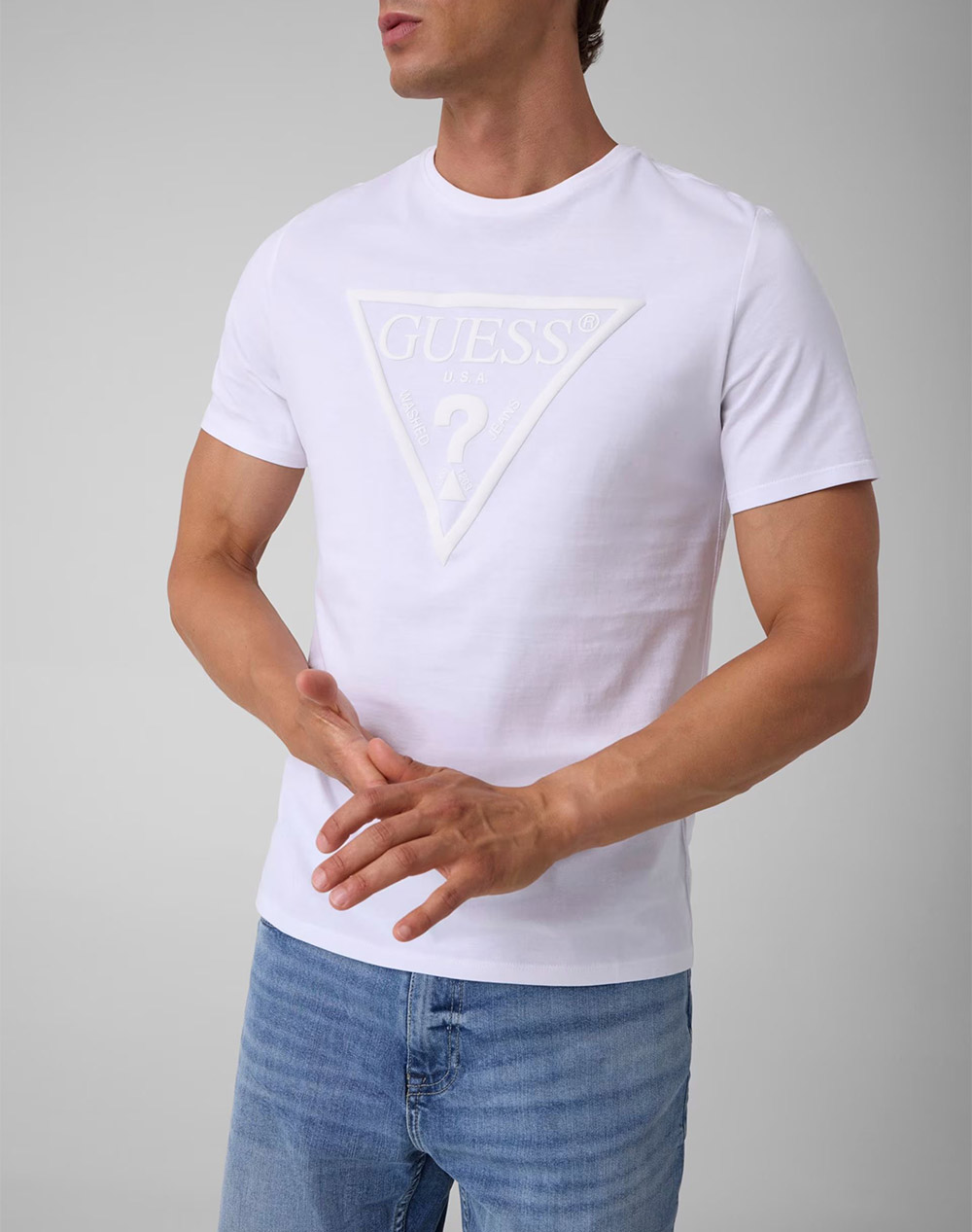 GUESS CN SS CORE TRIANGLE LOGO TEE МЪЖКА БЛУЗА
