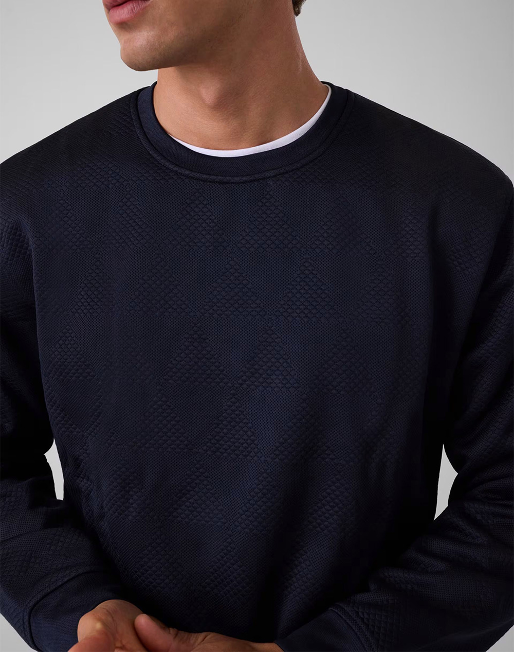 GUESS CN LS ALL OVER JACQUARD SWEATS Мъжки суитшърт