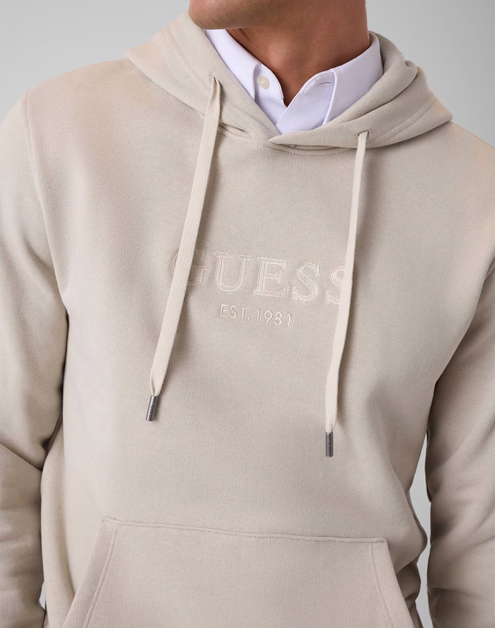 GUESS LS BASIC BOX LOGO HOODIE МЪЖКИ СУИЧЪР