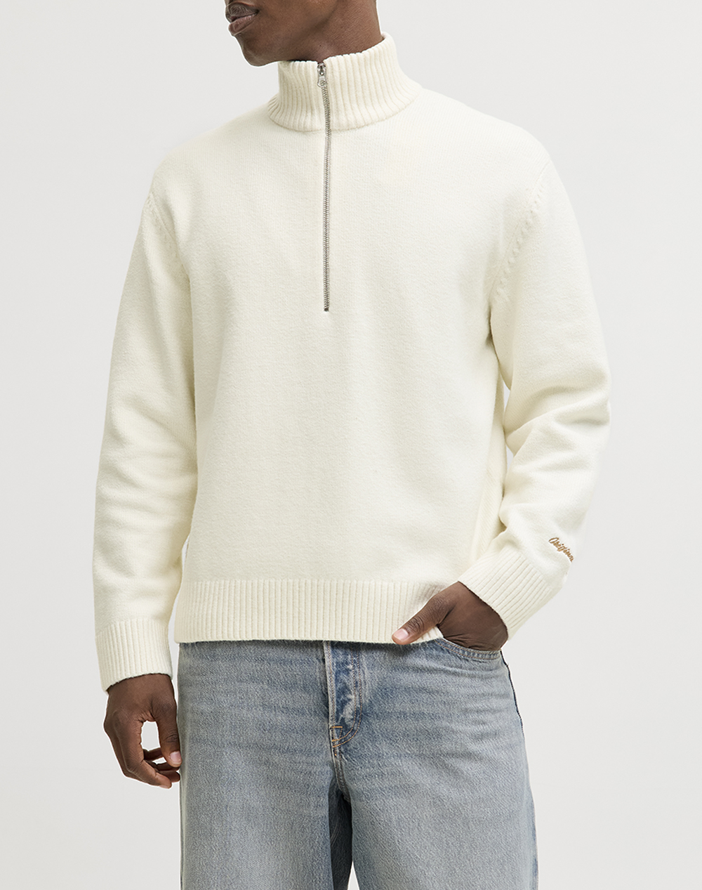 JACK&JONES JORNORREBRO KNIT HALF ZIP SN