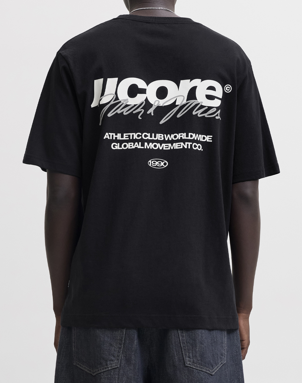 JACK&JONES JCOCLUB BACK SCRIPT TEE SS CREW NECK SN
