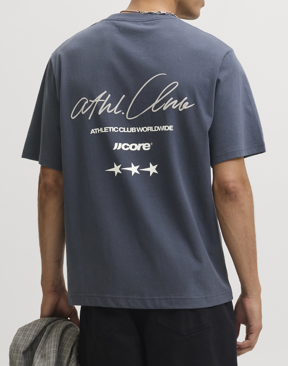 JACK&JONES JCOCLUB BACK SCRIPT TEE SS CREW NECK SN