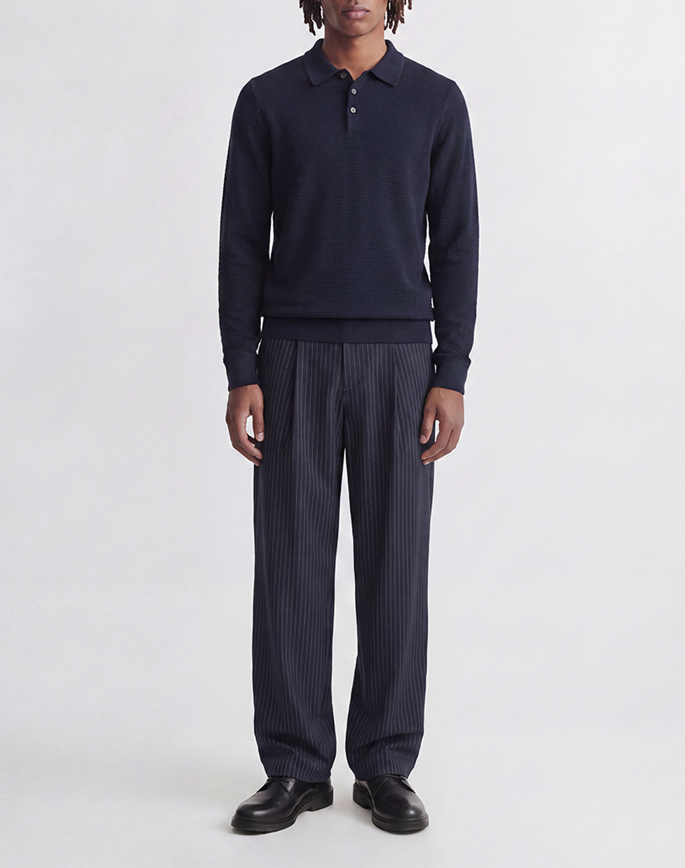 JACK&JONES JPRBLURILEY KNIT POLO LS