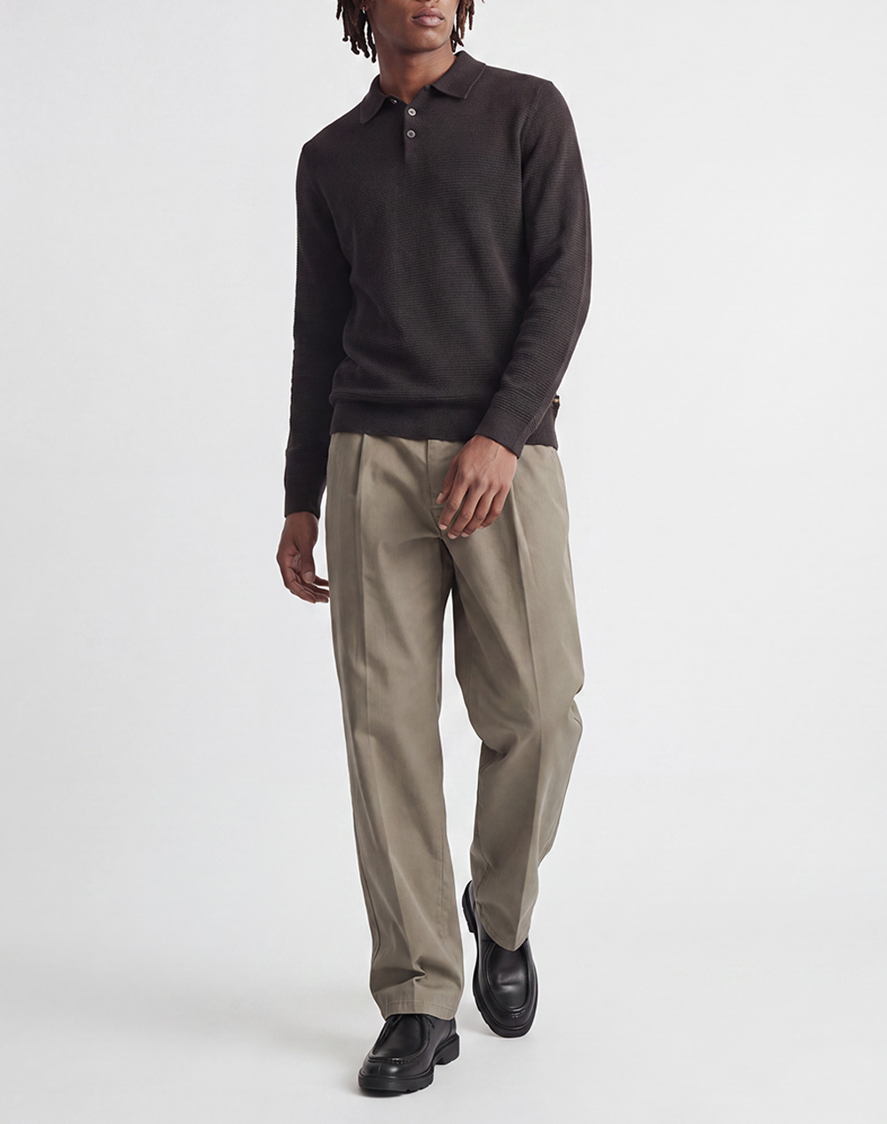 JACK&JONES JPRBLURILEY KNIT POLO LS