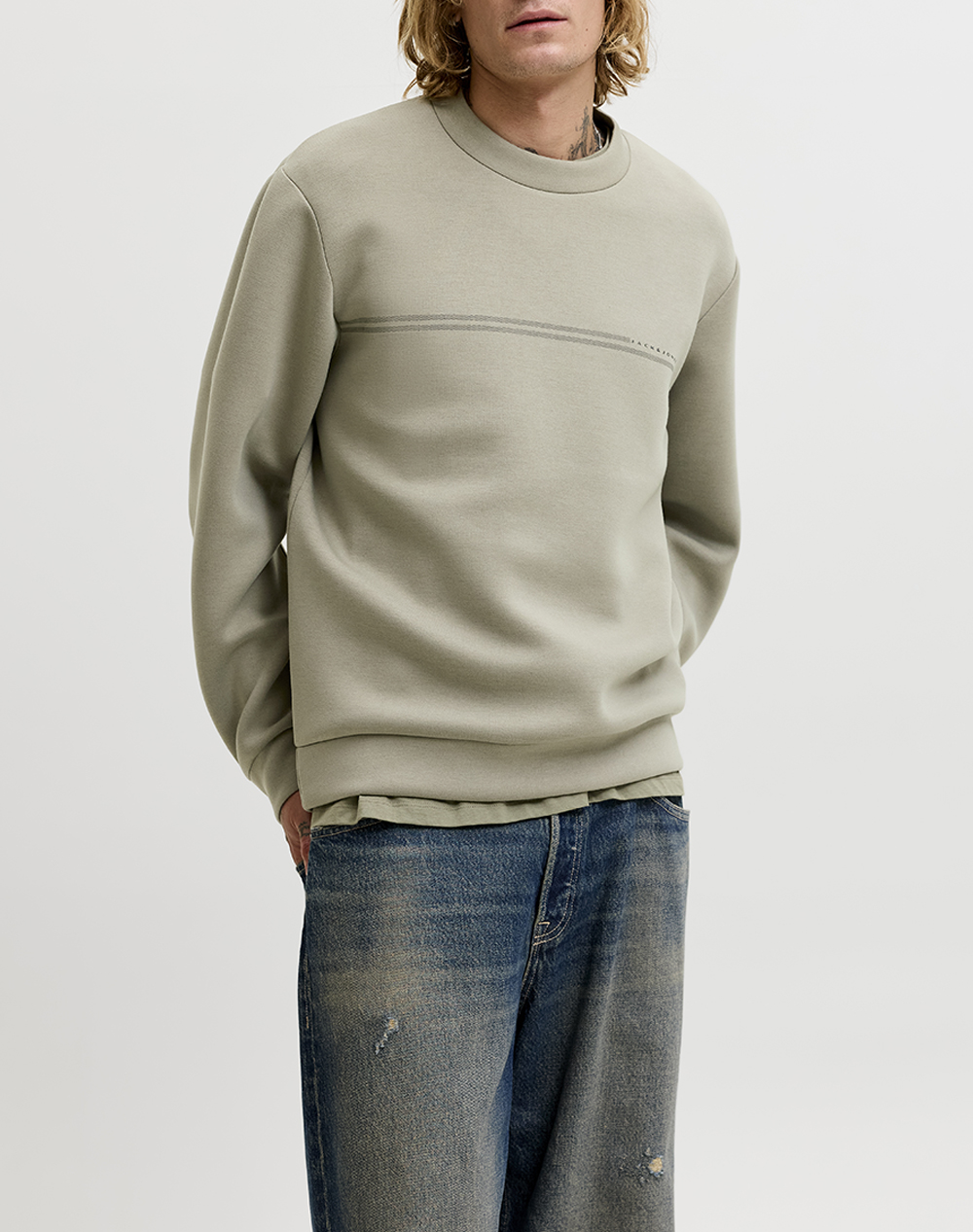 JACK&JONES JCOFUSION SCUBA SWEAT CREW NECK SN