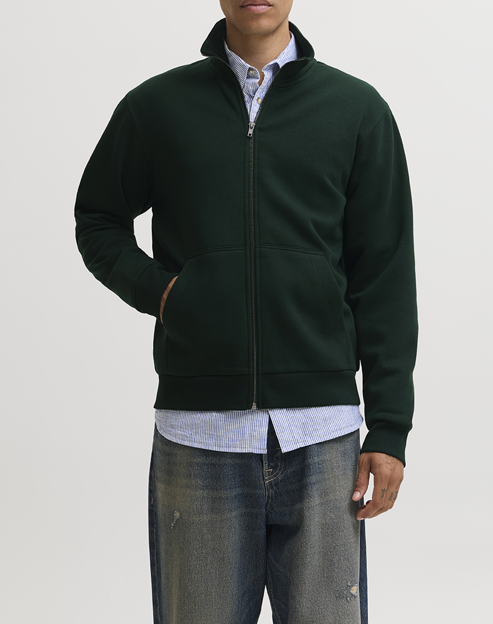 JACK&JONES JJEBRADLEY SWEAT ZIP HN NOOS