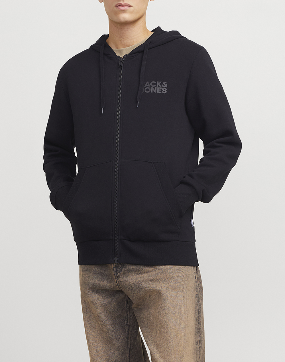 JACK&JONES JJECORP LOGO SWEAT ZIP HOOD NOOS