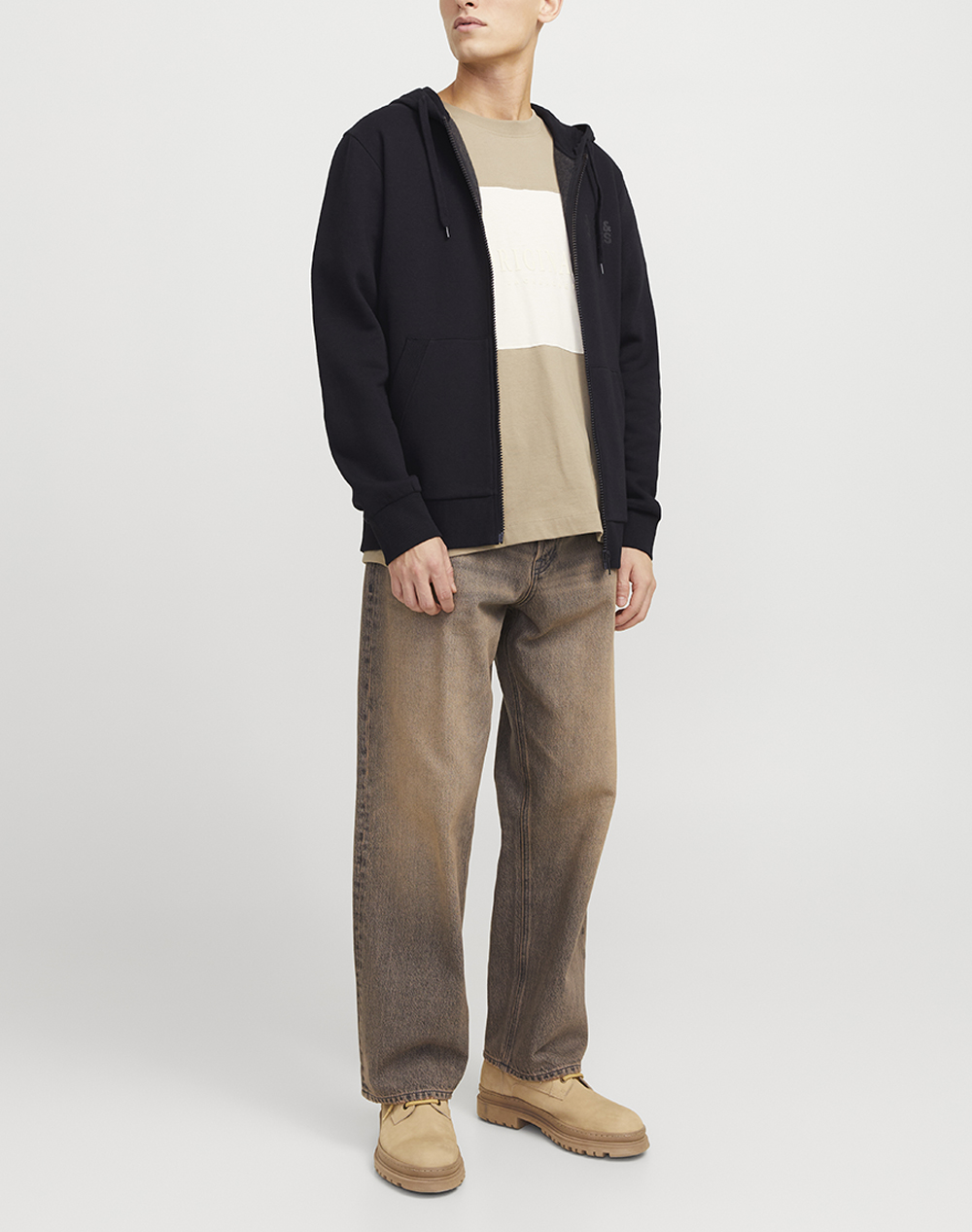 JACK&JONES JJECORP LOGO SWEAT ZIP HOOD NOOS