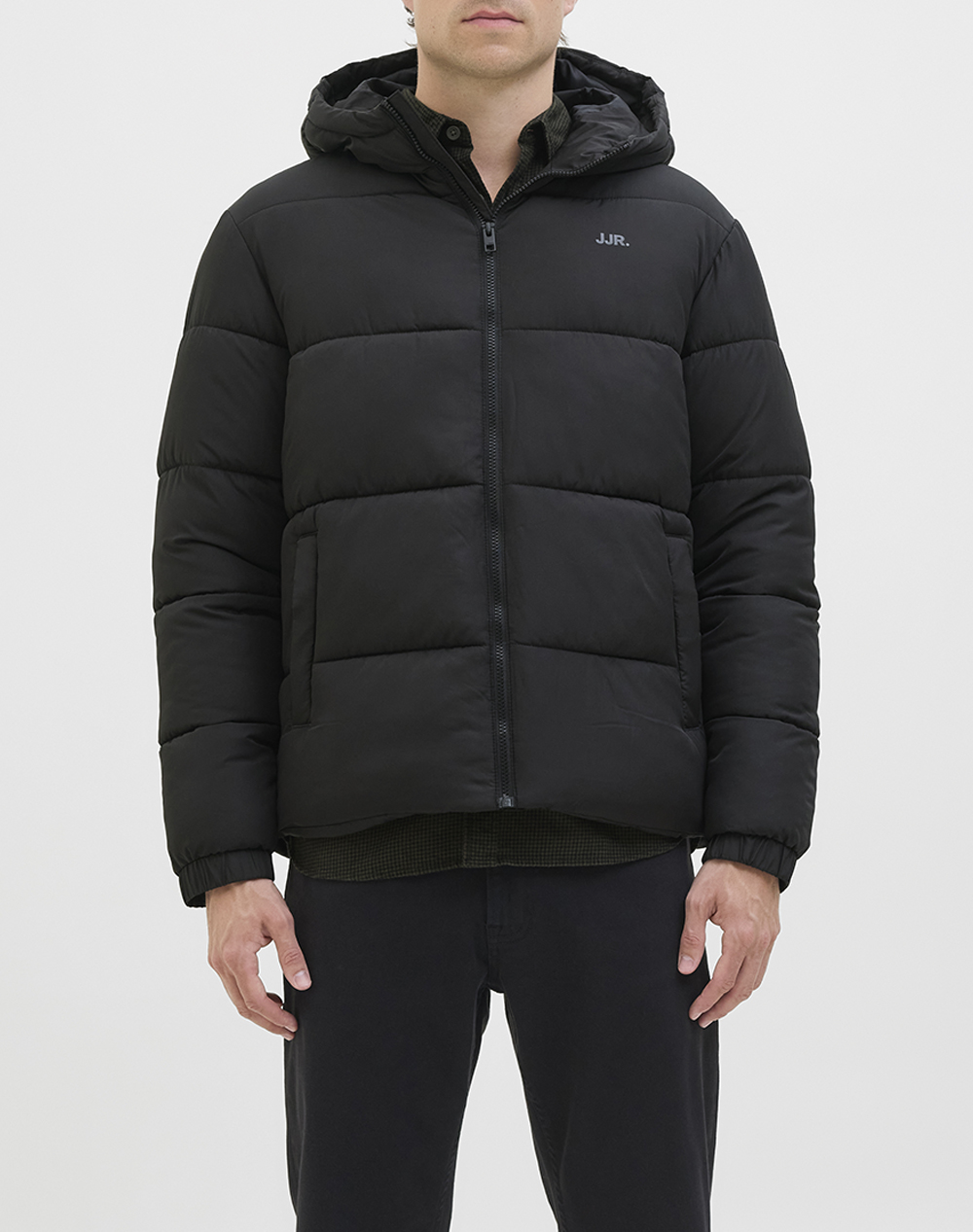 JJ REBEL JREBREBEL LOGO PUFFER HOOD