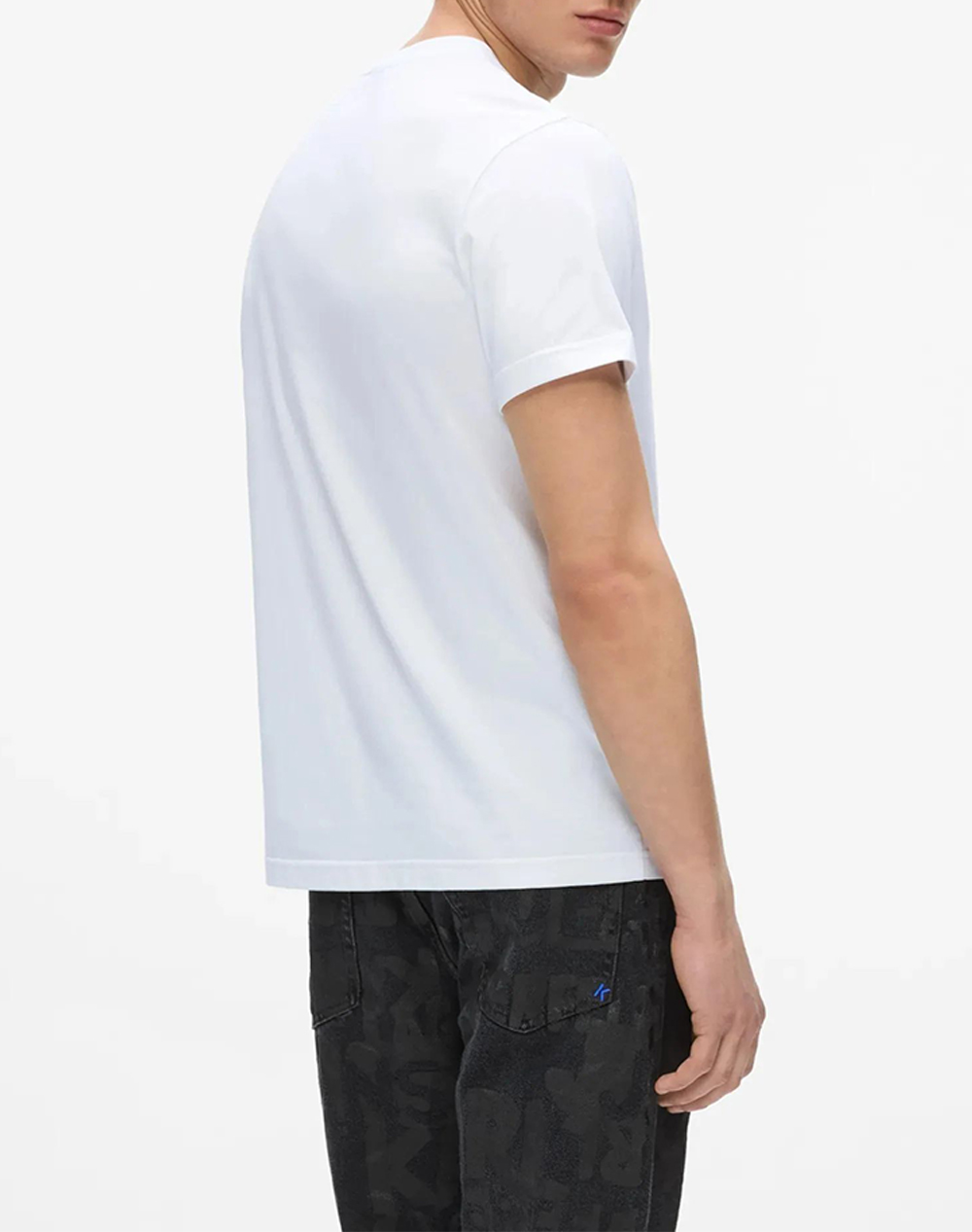 KARL LAGERFELD JEANS KLJ SLIM STRIPES LOGO TEE