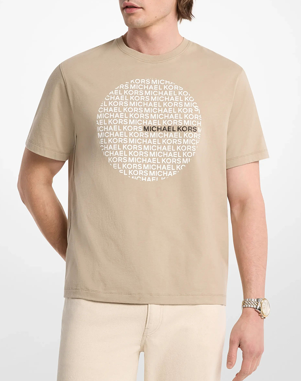 MICHAEL KORS PRINTED CIRCLE LOGO TEE