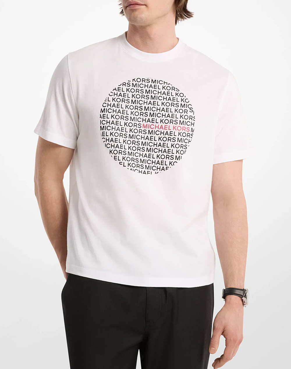 MICHAEL KORS PRINTED CIRCLE LOGO TEE