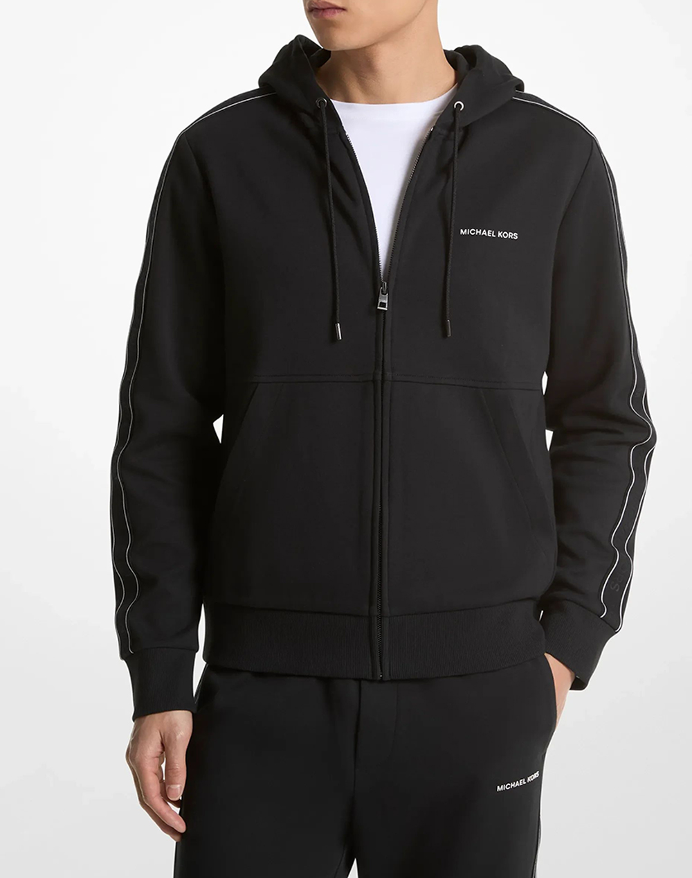 MICHAEL KORS LOGO TAPE FZ HOOD