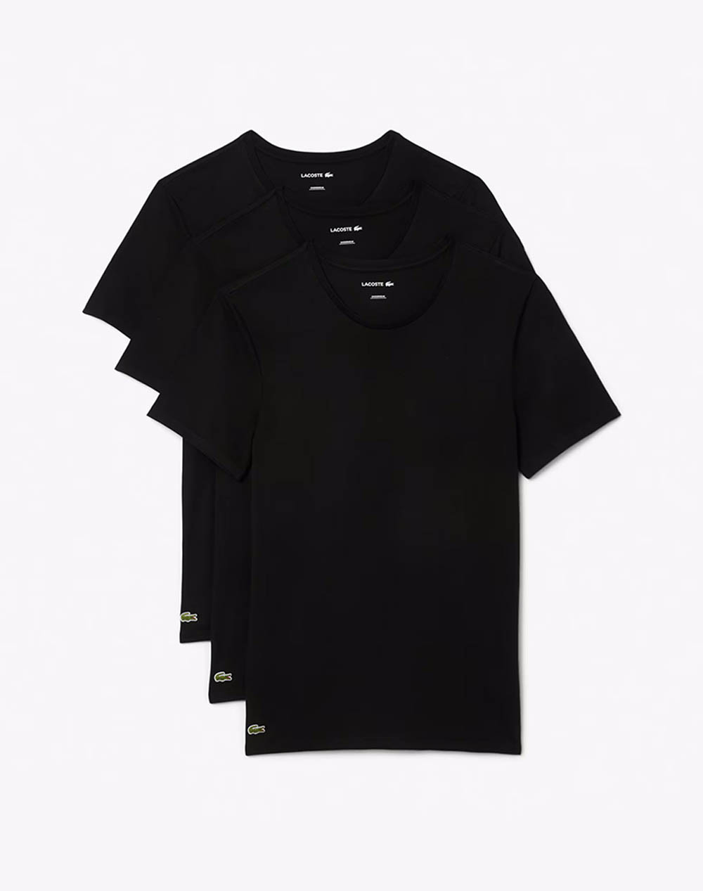 LACOSTE КОМПЛЕКТ 3 БРОЯ БЕЛЬО T-SHIRT С КЪС РЪКАВ UNDERWEAR TEE-SHIRT