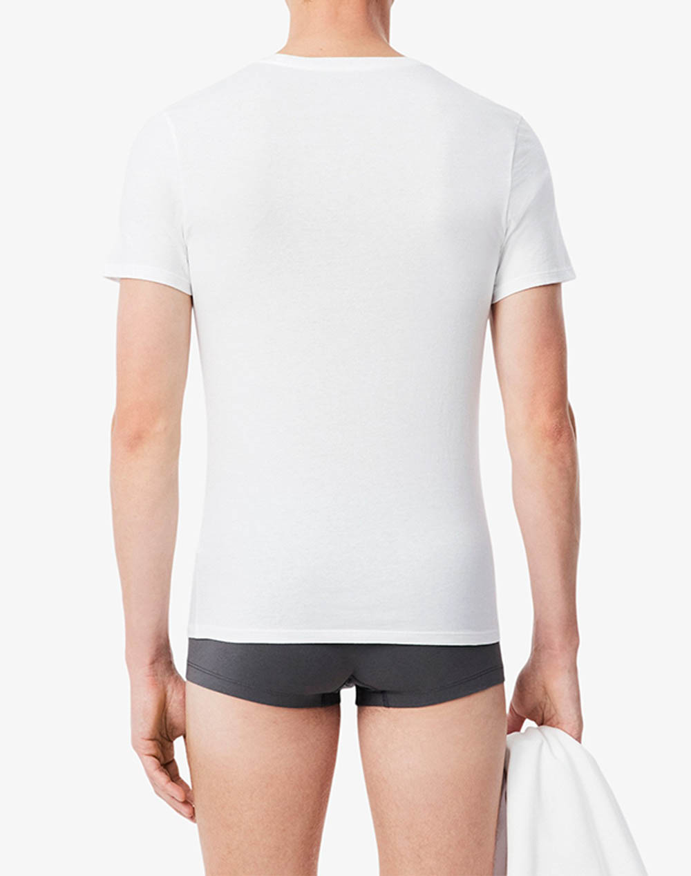 LACOSTE КОМПЛЕКТ 3 БРОЯ БЕЛЬО T-SHIRT С КЪС РЪКАВ UNDERWEAR TEE-SHIRT