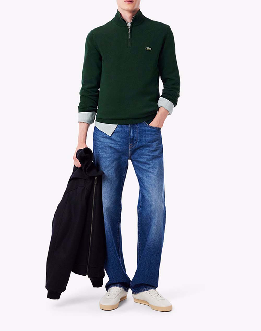 LACOSTE ПУЛОВЕР С ДЪЛЪГ РЪКАВ SWEATER