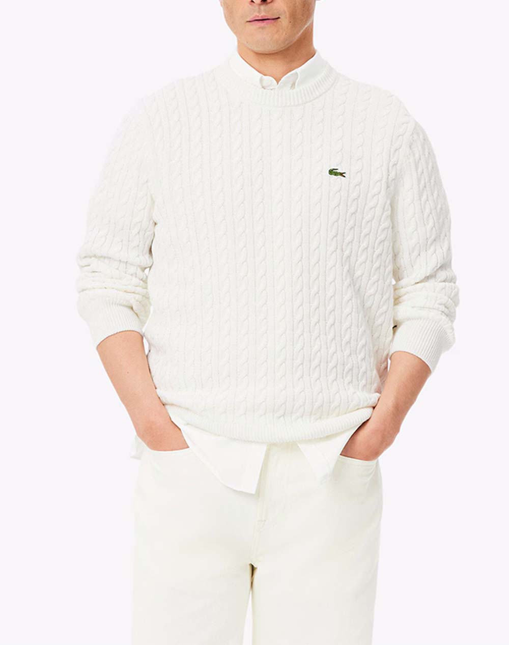 LACOSTE ПУЛОВЕР С ДЪЛЪГ РЪКАВ SWEATER