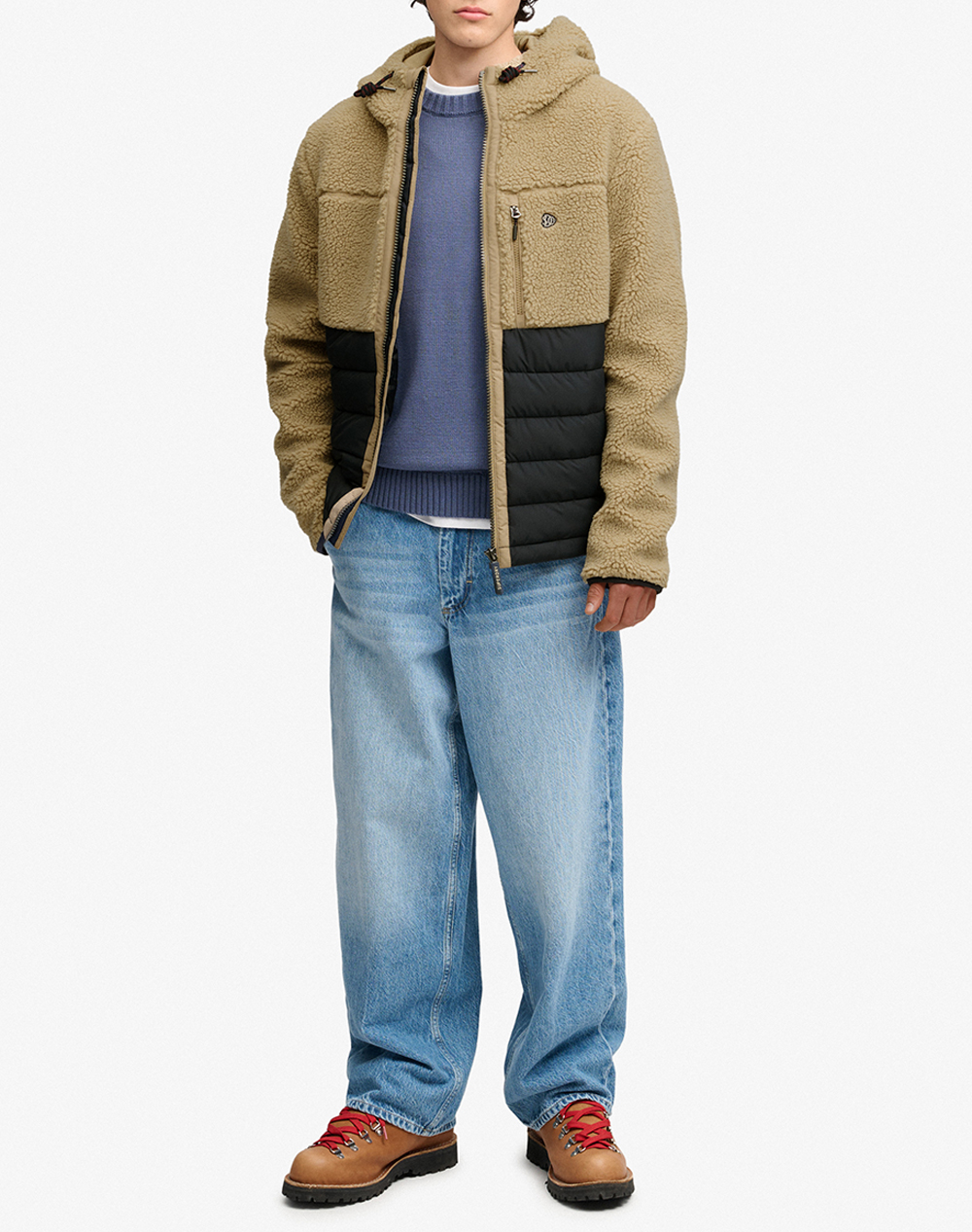 SUPERDRY HOOD OUTDOOR BORG QUILT HYBRID МЪЖКО ЯКЕ