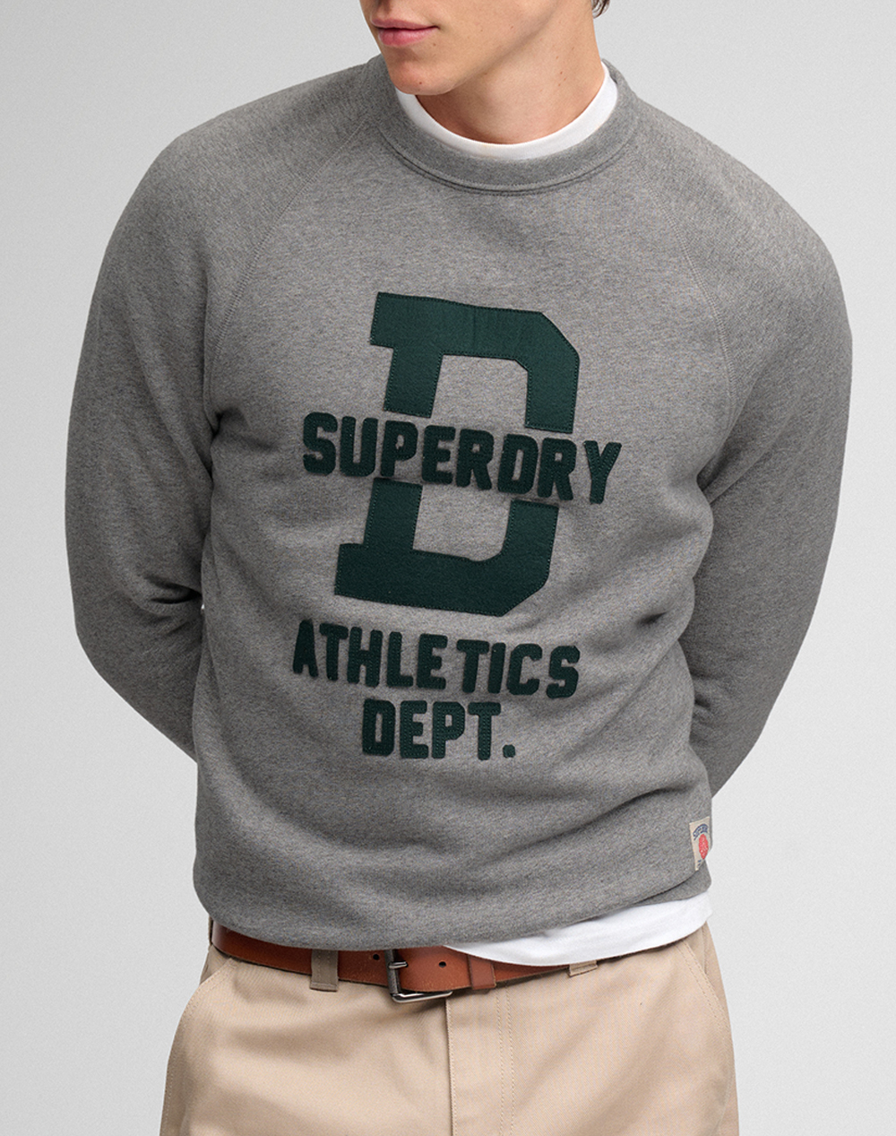 SUPERDRY ATH FELT APPLIQUE RELAXED CREW МЪЖКИ СУИЧЪР