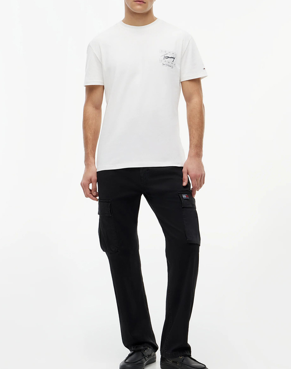 TOMMY JEANS TJM REG SIGN FLAG SS TEE EXT