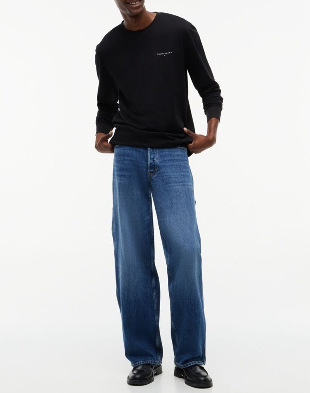 TOMMY JEANS TJM SLIM CHEST LINEAR LS TEE EXT