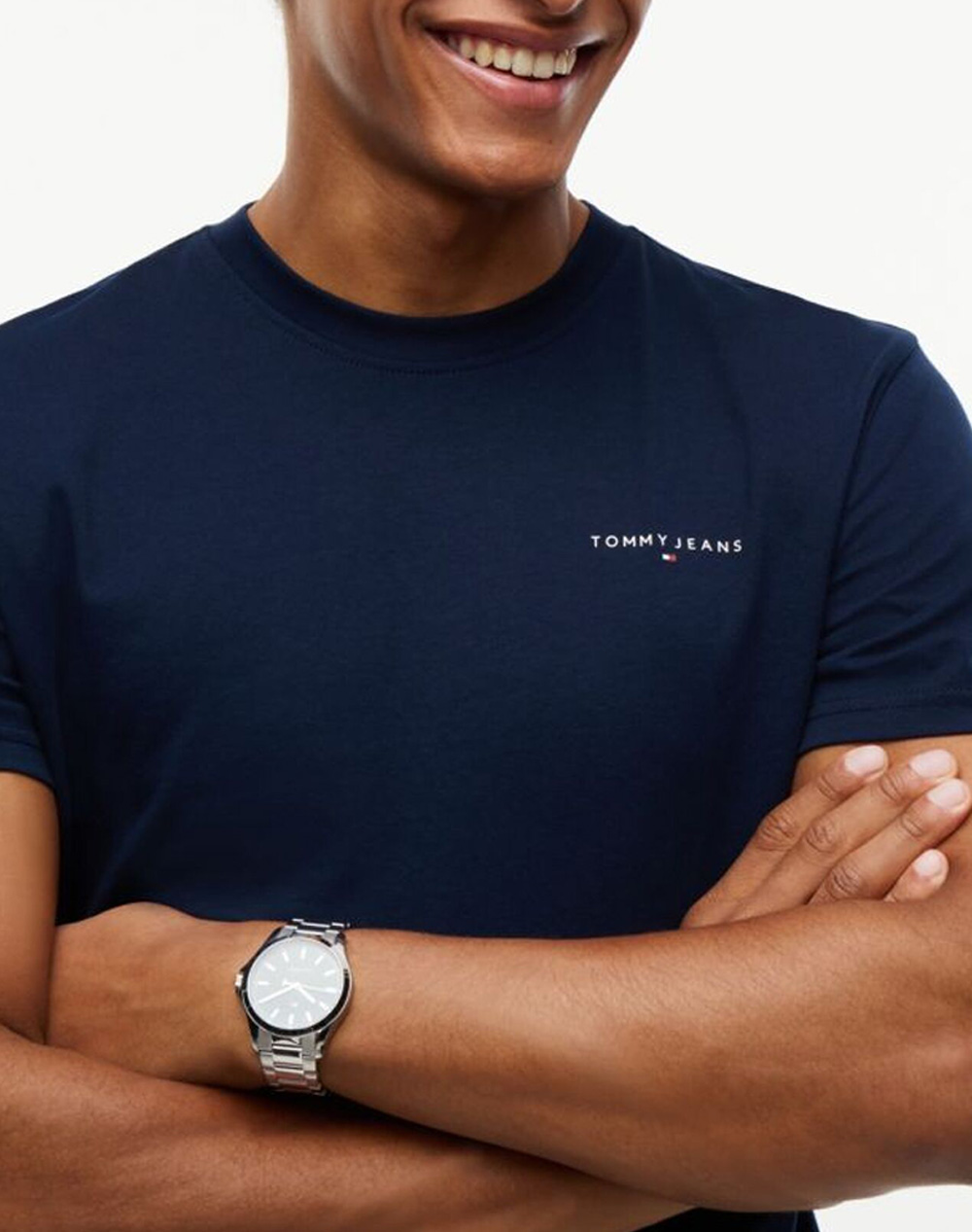 TOMMY JEANS TJM SLIM LINEAR CHEST TEE EXT
