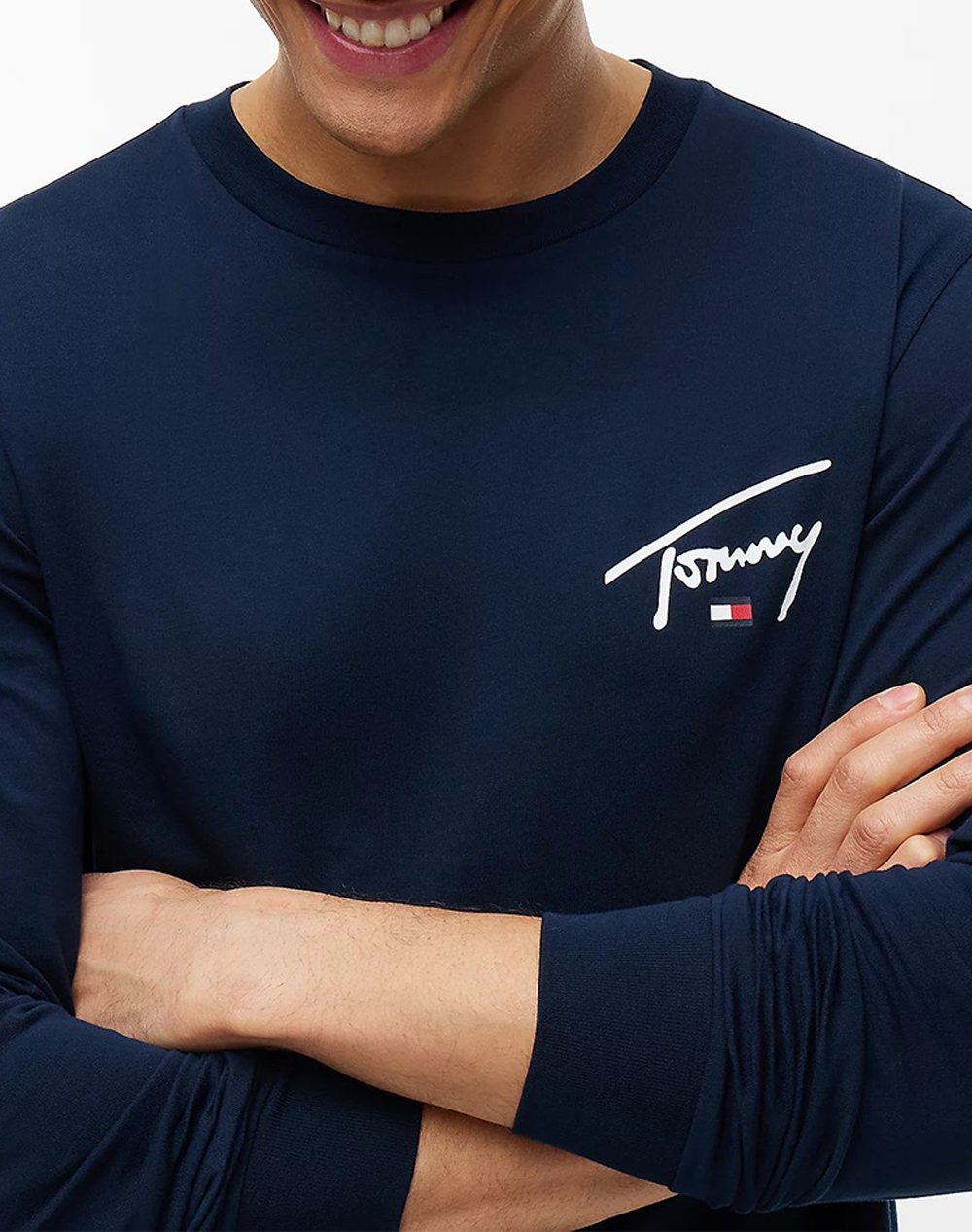 TOMMY JEANS TJM SLIM SIGNATURE CHEST TEE LS