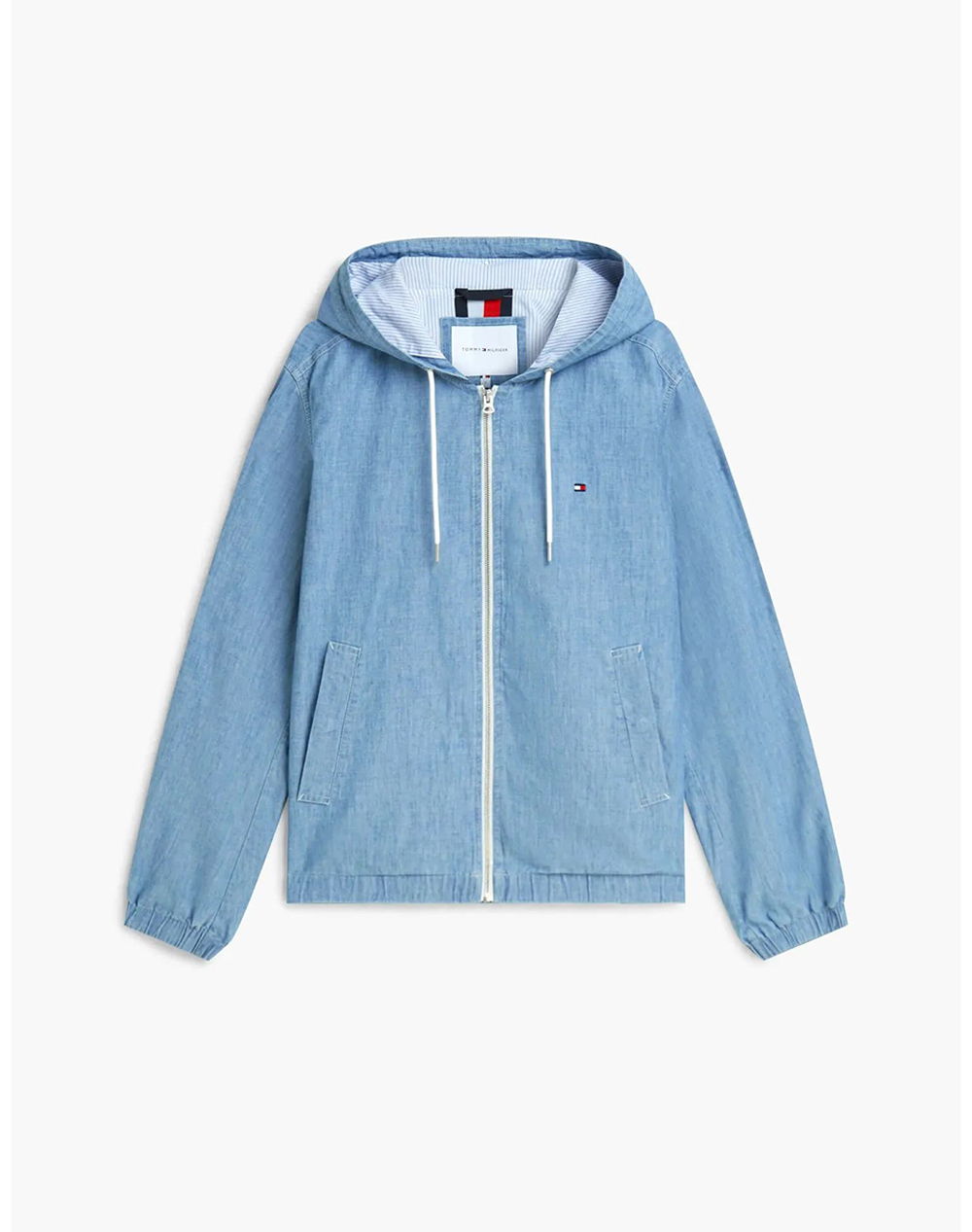 TOMMY HILFIGER CHAMBRAY HOODED JACKET