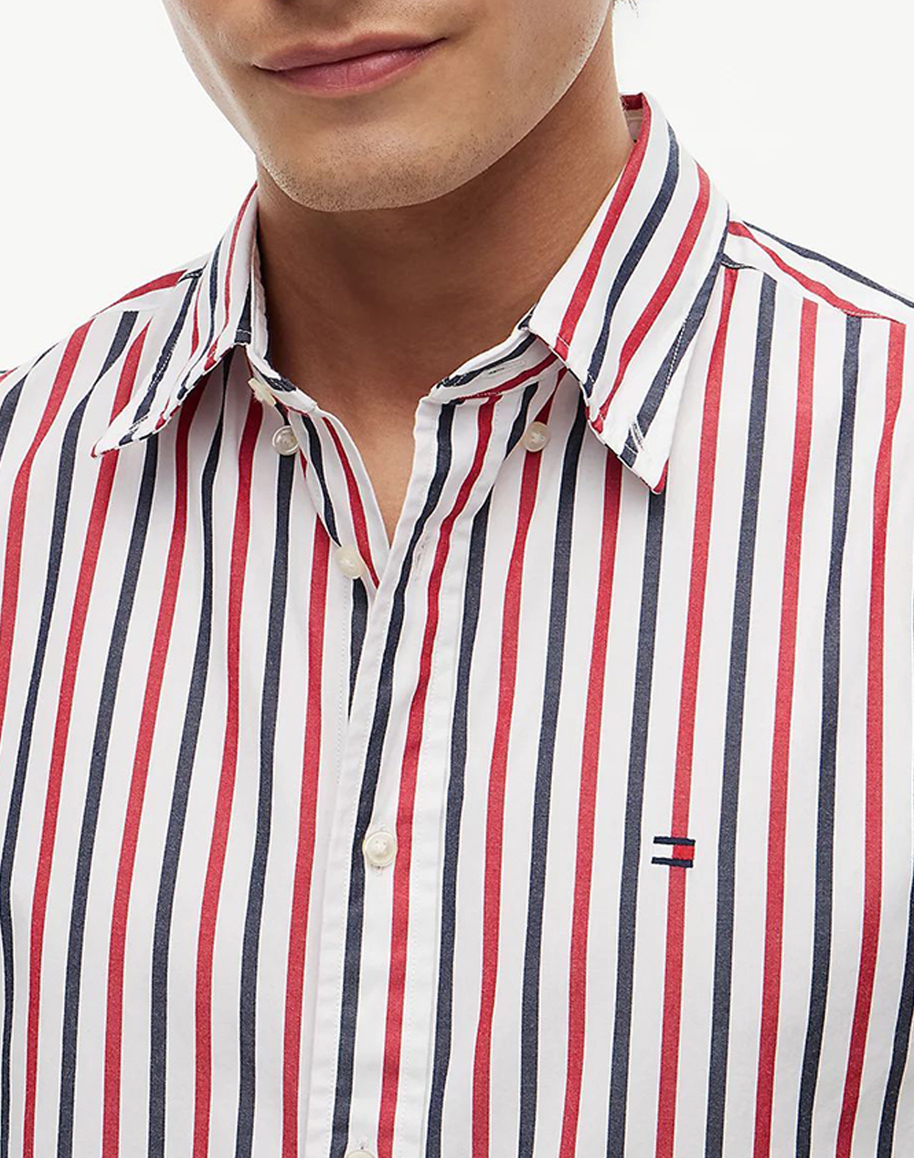 TOMMY HILFIGER FLEX POPLIN SEASONAL STRIPE SHT