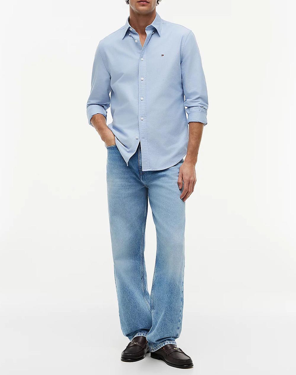 TOMMY HILFIGER SOLID HERITAGE OXFORD RF SHIRT