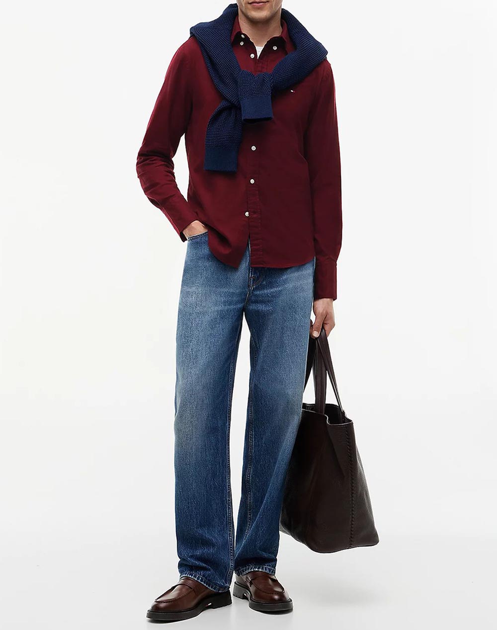 TOMMY HILFIGER FLEX FLANNEL SOLID RF SHIRT
