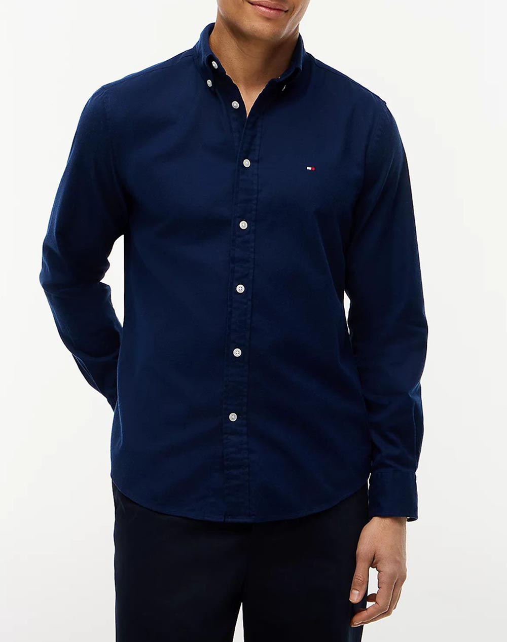TOMMY HILFIGER FLEX FLANNEL SOLID RF SHIRT