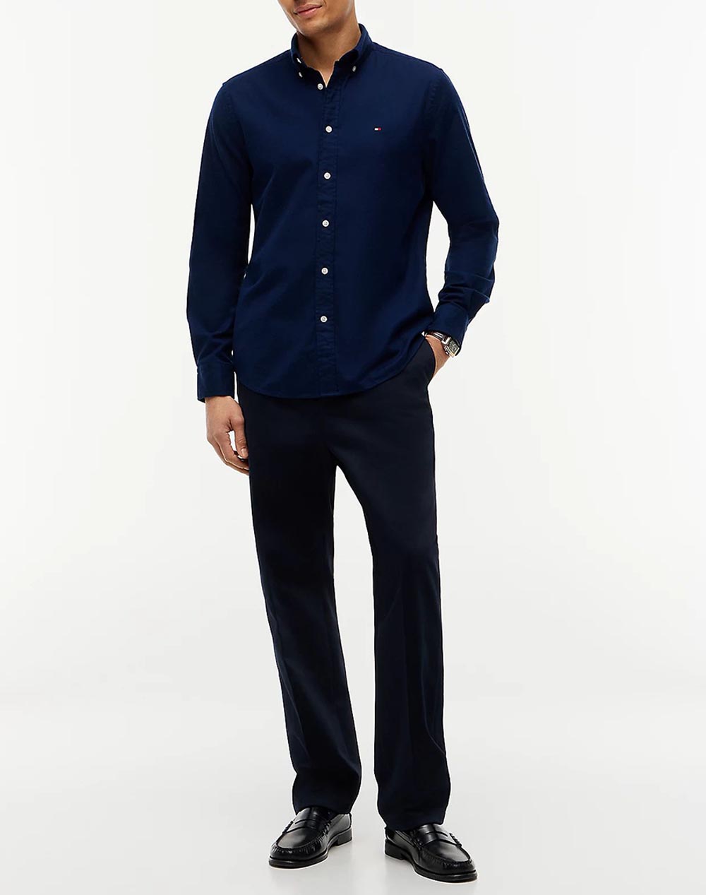 TOMMY HILFIGER FLEX FLANNEL SOLID RF SHIRT