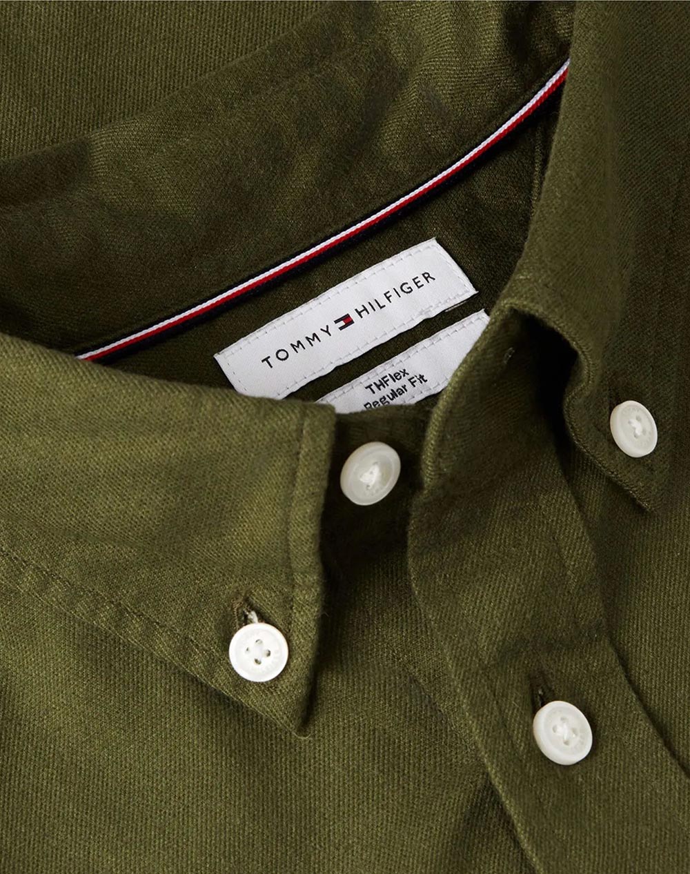 TOMMY HILFIGER FLEX FLANNEL SOLID RF SHIRT