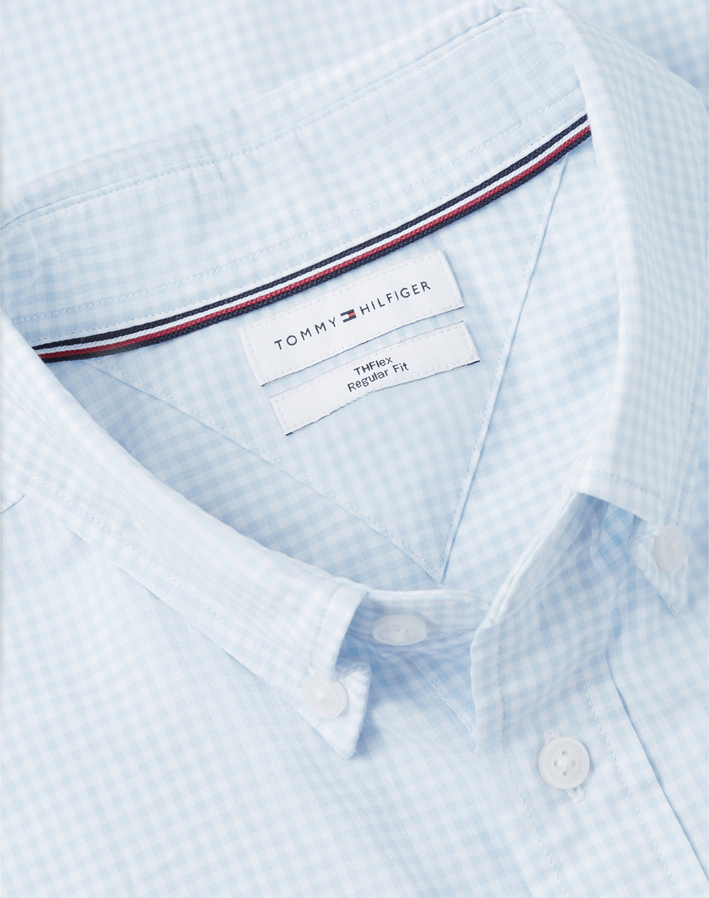 TOMMY HILFIGER FLEX POPLIN GINGHAM RF SHIRT