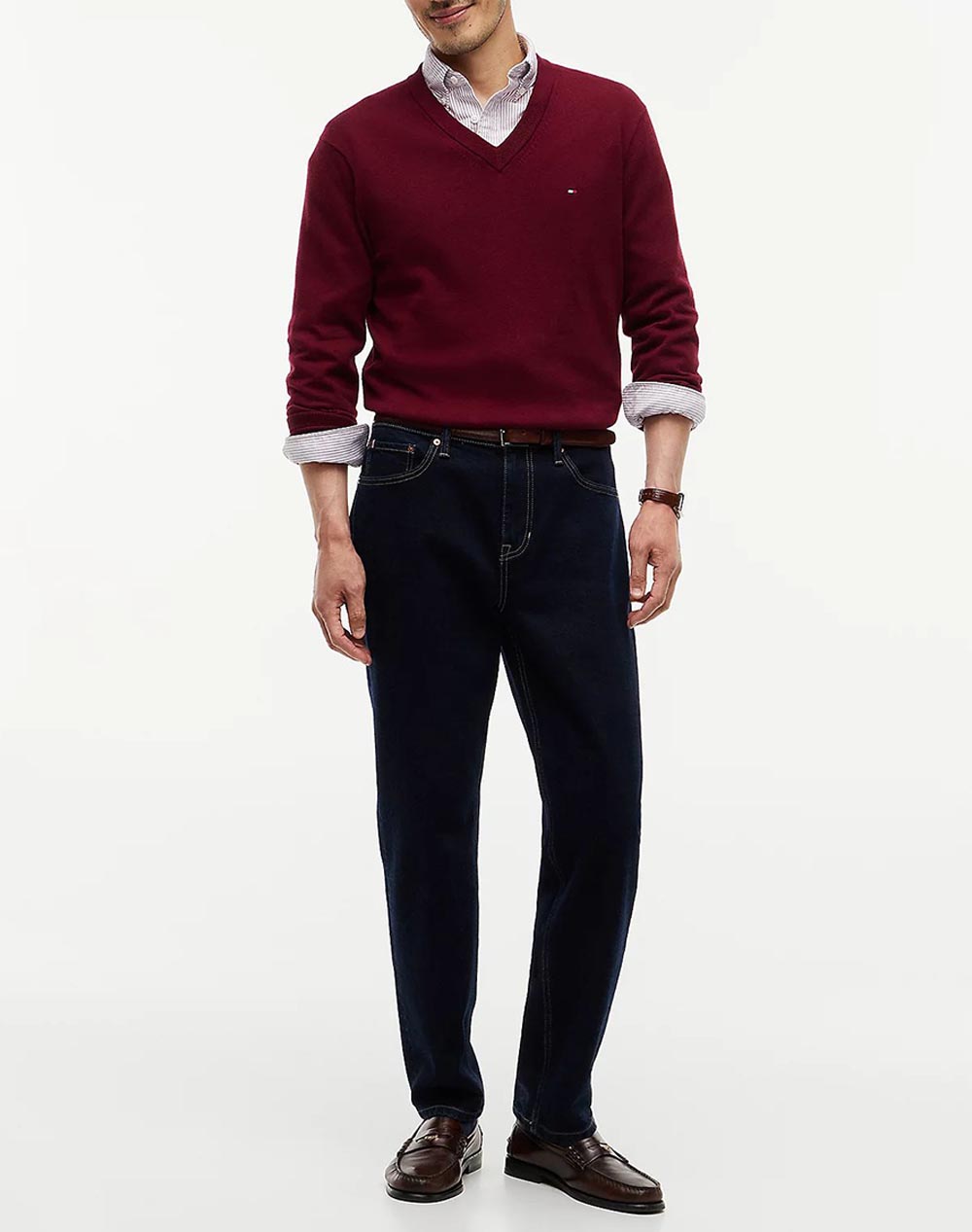 TOMMY HILFIGER PIMA ORG CTN CASHMERE V NECK