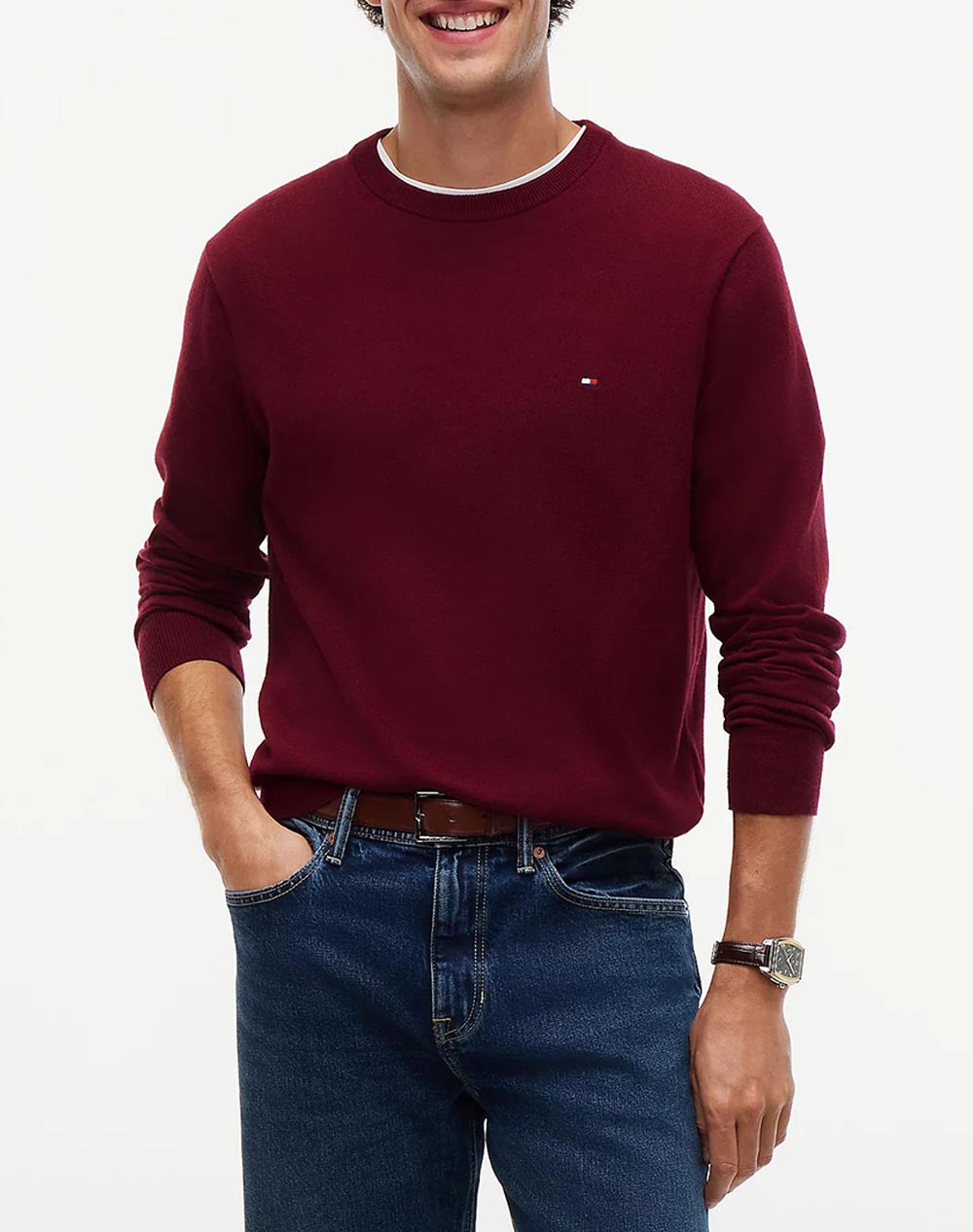 TOMMY HILFIGER PIMA ORG CTN CASHMERE CREW NECK