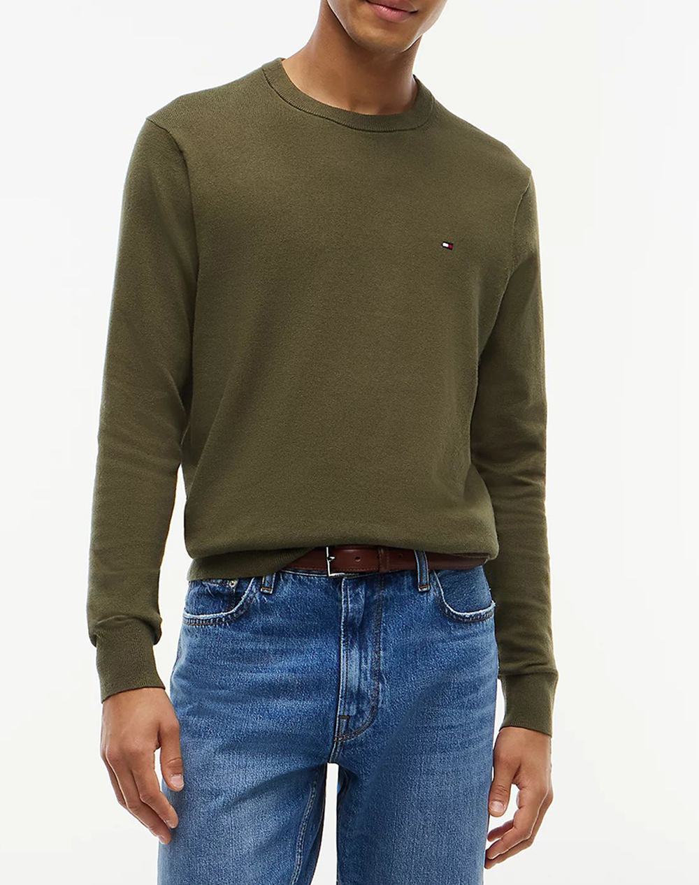 TOMMY HILFIGER PIMA ORG CTN CASHMERE CREW NECK