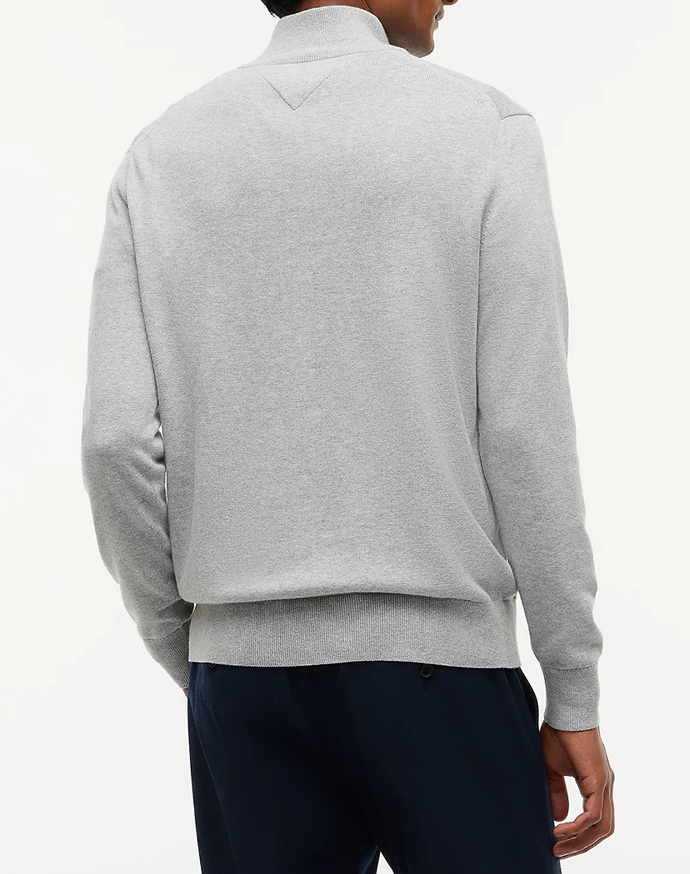 TOMMY HILFIGER PIMA ORG CTN CASHMERE ZIP MOCK