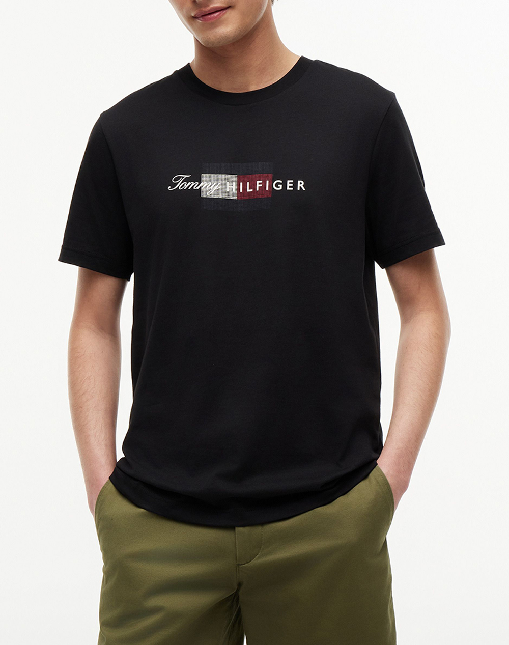 TOMMY HILFIGER SCRIPT FLAG REGULAR TEE