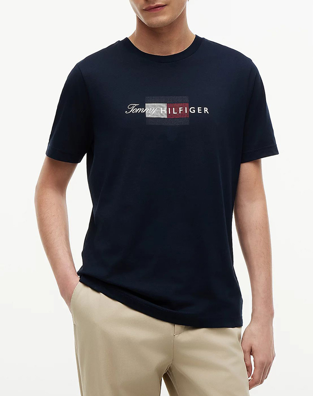 TOMMY HILFIGER SCRIPT FLAG REGULAR TEE