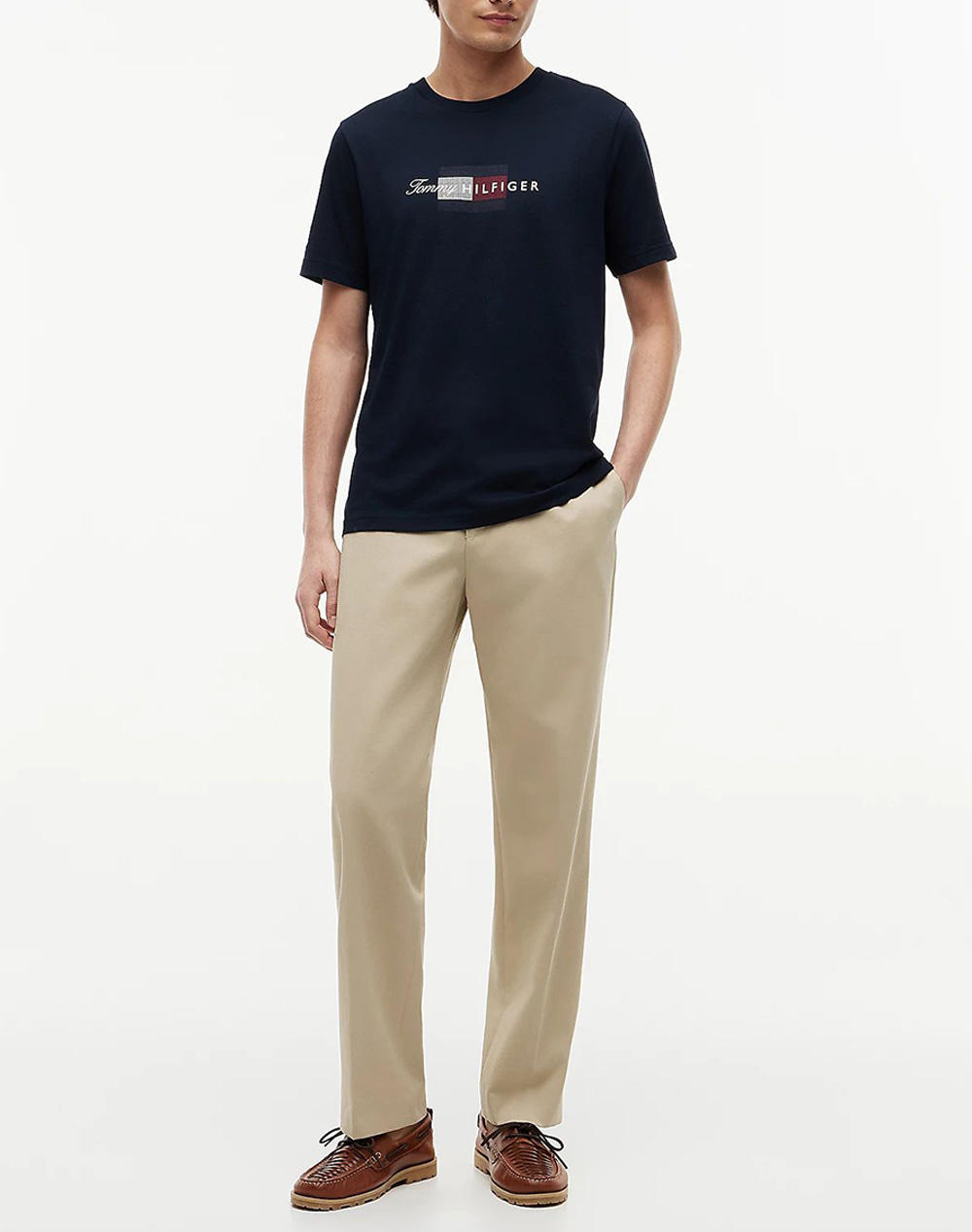 TOMMY HILFIGER SCRIPT FLAG REGULAR TEE